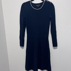 Banana Republic Navy and White Sweater Dress Size XS